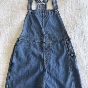 Levi's Blue Denim Mini Overall skort Dress
